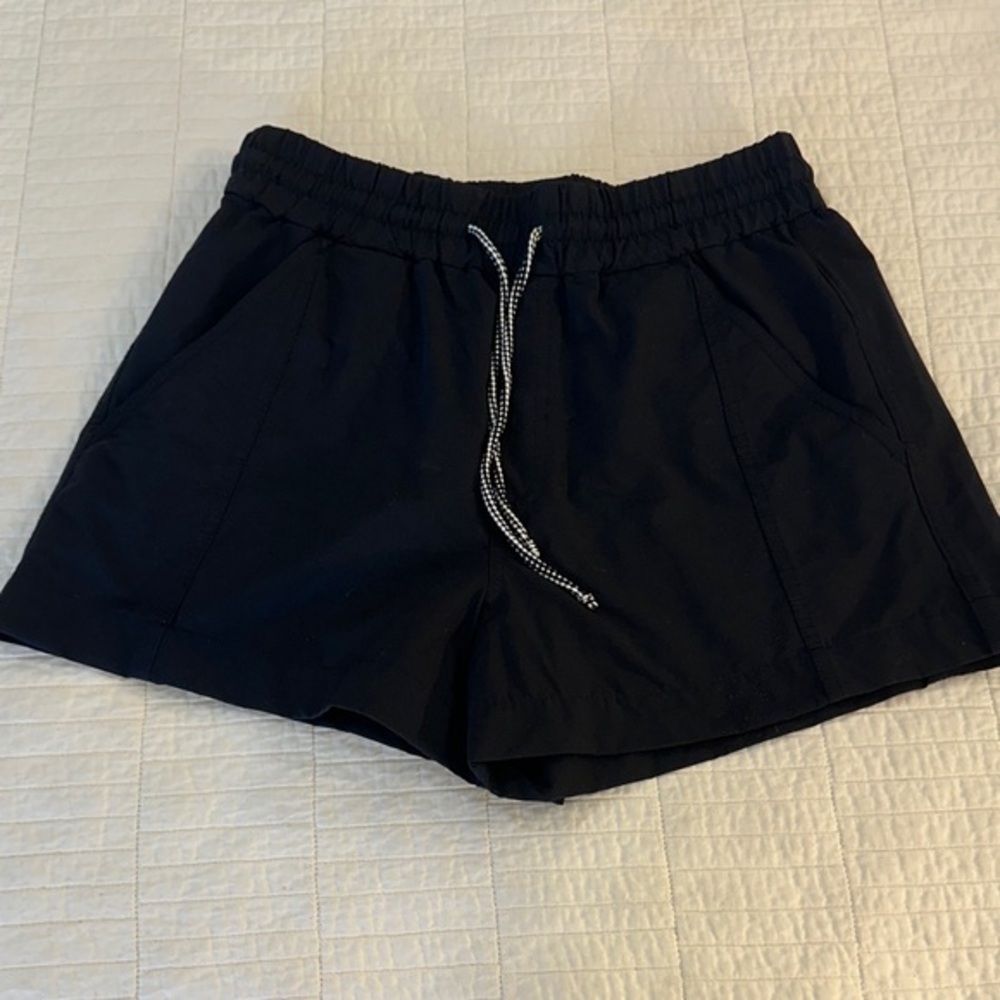 J Crew XS Swim Shorts Black Drawstring Paddleboard